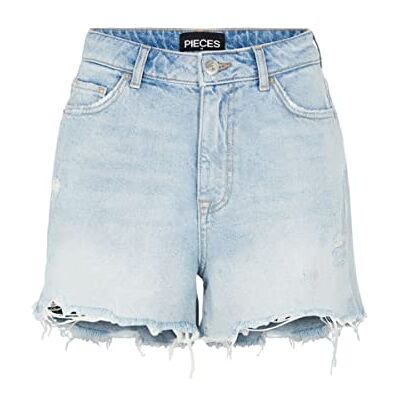 PIECES bestseller a/s Dam Pctulla Hw Lb-Ba Noos jeansshorts, ljusblå denim, M PIECES bestseller a/s Dam Pctulla Hw Lb-Ba Noos jeansshorts, ljusblå denim, M