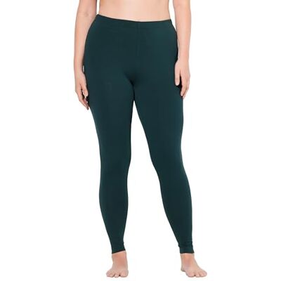 Ulla Popken dam stora storlekar överdimensionerade leggings stor storlek, skinny, elastisk linning, Öko-Tex, Midnattsgrön, 45W / 32L Ulla Popken dam stora storlekar överdimensionerade leggings stor storlek, skinny, elastisk linning, Öko-Tex, Midnattsgrön, 45W / 32L