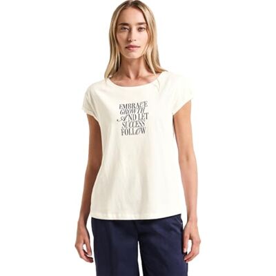 Street One T-shirt med Wording Artwork, Vit, 38 Street One T-shirt med Wording Artwork, Vit, 38