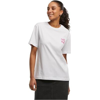Tee dam-t-shirt, Lucky Girl Syndrome te, avslappnad t-shirt med ryggtryck, 100% bomull, storlekar XS – 5XL, Vit, 3XL Tee dam-t-shirt, Lucky Girl Syndrome te, avslappnad t-shirt med ryggtryck, 100% bomull, storlekar XS – 5XL, Vit, 3XL