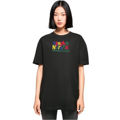 MERCHCODE dam-t-shirt Ladies Naughty by Nature – Color Logo överdimensionerad pojkvän te, överdimensionerad passform, bomull 100 percent, 3XL, svart, 3XL MERCHCODE dam-t-shirt Ladies Naughty by Nature – Color Logo överdimensionerad pojkvän te, överdimensionerad passform, bomull 100 percent, 3XL, svart, 3XL