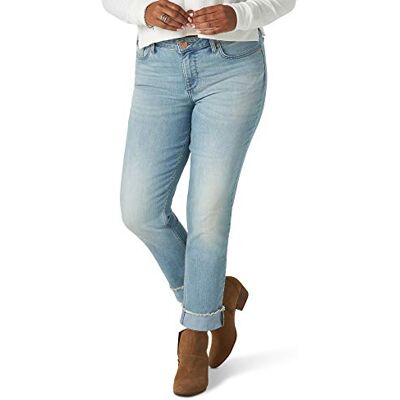 Riders av Lee Indigo kvinnors avslappnade Jean 100% Fritidsjeans med raka ben, Lätt tvätt, 36 SE Riders av Lee Indigo kvinnors avslappnade Jean 100% Fritidsjeans med raka ben, Lätt tvätt, 36 SE