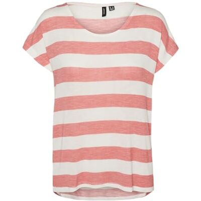 VERO MODA Vmwide Stripe Sl Top Ga JRS Noos, dubarry, L VERO MODA Vmwide Stripe Sl Top Ga JRS Noos, dubarry, L