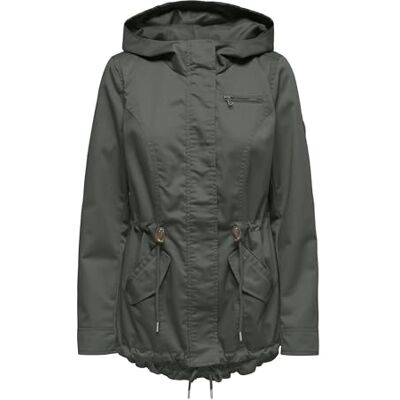 ONLY Onllorca Life-Parka Canvas CC Otw, Castor Gray, M Dam, Castor Gray, M ONLY Onllorca Life-Parka Canvas CC Otw, Castor Gray, M Dam, Castor Gray, M