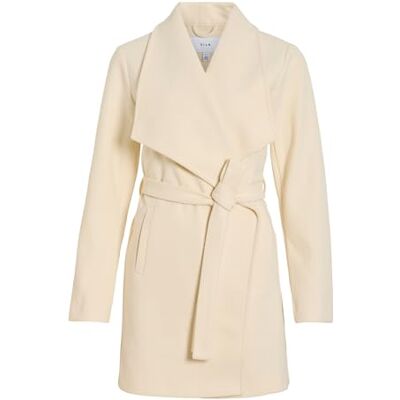 Vila Vicooley Collar Belt Coat – Noos, Björk, 42 Vila Vicooley Collar Belt Coat – Noos, Björk, 42