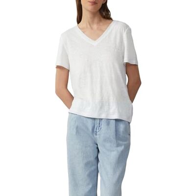 s.Oliver V-ringad T-shirt, Vit, 36 s.Oliver V-ringad T-shirt, Vit, 36