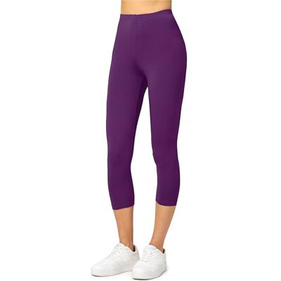 Merry Style Dam 3/4 Leggings MS10-144(Plommon, S) Merry Style Dam 3/4 Leggings MS10-144(Plommon, S)