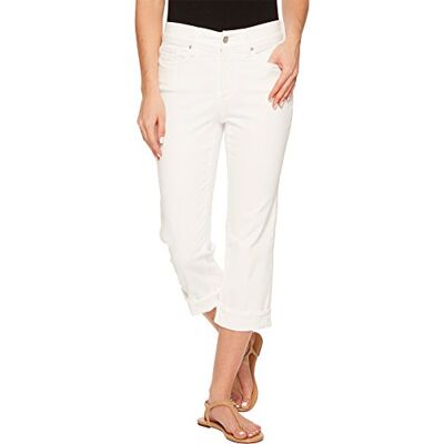 NYDJ kvinnors Marilyn kort manschett jeans, Optisk vit, 10 21 NYDJ kvinnors Marilyn kort manschett jeans, Optisk vit, 10 21