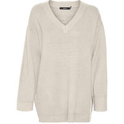 VERO MODA VMGOLD Piping LS V-hals lång pull. GA, Björk, XS VERO MODA VMGOLD Piping LS V-hals lång pull. GA, Björk, XS