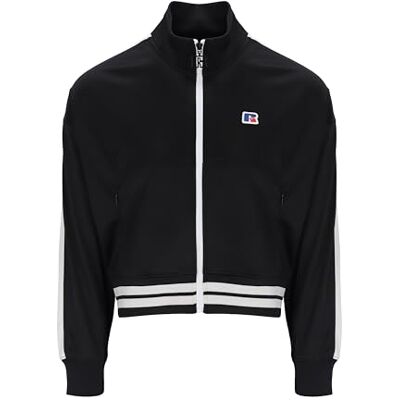 Russell Athletic E34052-IO-099 FLEXI-POLY TRICOT JACKET Dam BLACK Jacka Storlek XL Russell Athletic E34052-IO-099 FLEXI-POLY TRICOT JACKET Dam BLACK Jacka Storlek XL