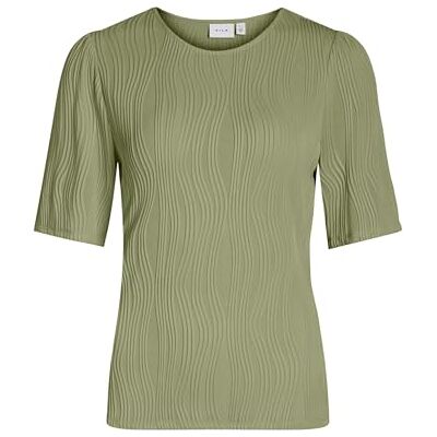 Vila Vinira O-hals puff 2/4 topp/R, salvia, L Vila Vinira O-hals puff 2/4 topp/R, salvia, L