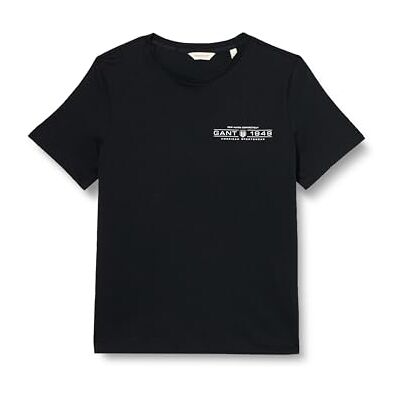 GANT REG Shield SS T-shirt, svart, XS GANT REG Shield SS T-shirt, svart, XS