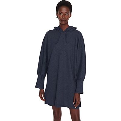 Trendyol Dam Dam Petite Mini Jersey Crew Neck Knit Dress Klänning, indigo, XS Trendyol Dam Dam Petite Mini Jersey Crew Neck Knit Dress Klänning, indigo, XS