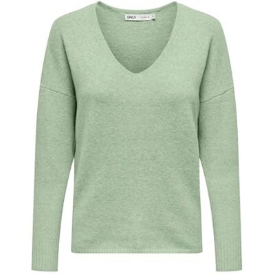 ONLY Onlrica Life L/S V-hals tröja KNT Noos, Lagerbladsgrön, XS ONLY Onlrica Life L/S V-hals tröja KNT Noos, Lagerbladsgrön, XS