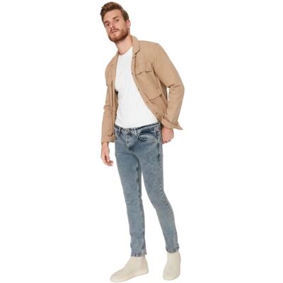 Trendyol Herr normal midja skinny jeans, blå, 36, BLÅ, 46 SE Trendyol Herr normal midja skinny jeans, blå, 36, BLÅ, 46 SE