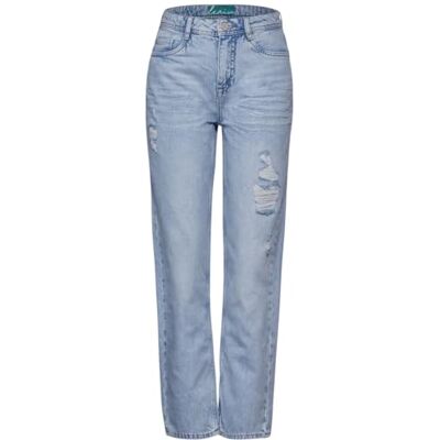 Street One dam stil denim modern straight,ca byxor, Ljusblå destroyed, 27W / 28L Street One dam stil denim modern straight,ca byxor, Ljusblå destroyed, 27W / 28L