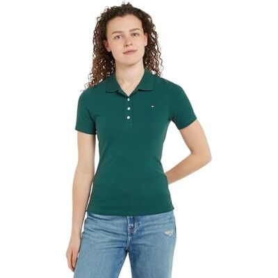 Tommy Hilfiger dam S/S Polo, Grön, S Tommy Hilfiger dam S/S Polo, Grön, S