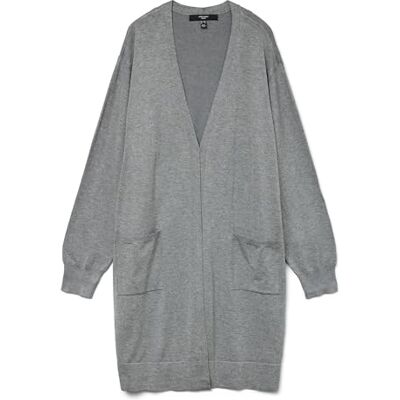 VERO MODA CURVE Vmcsilje Ls Open Cardigan Ga Cur – plus size, Medium grå melerad, L VERO MODA CURVE Vmcsilje Ls Open Cardigan Ga Cur – plus size, Medium grå melerad, L