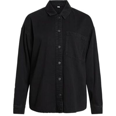 Vila Vikiki L/S denimskjorta Blk, Svart denim, 38 Vila Vikiki L/S denimskjorta Blk, Svart denim, 38