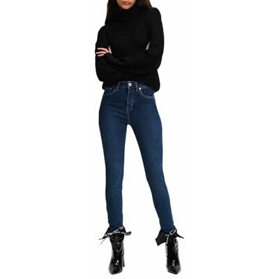 KARL LAGERFELD JEANS , Dam, High Rise Skinny Denim, Skinny Leg, Blå, 2830 KARL LAGERFELD JEANS , Dam, High Rise Skinny Denim, Skinny Leg, Blå, 2830