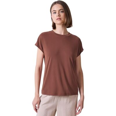 Street One Studio dam basic silk-look skjorta, Sienna Brown, 40 Street One Studio dam basic silk-look skjorta, Sienna Brown, 40