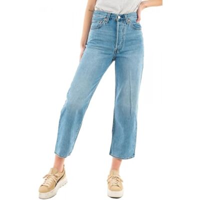 Levi's dam Jeans Ribcage Straight Ankle, Ribcage rak ankel Z0569 lätt indigo worn in, 28W / 27L Levi's dam Jeans Ribcage Straight Ankle, Ribcage rak ankel Z0569 lätt indigo worn in, 28W / 27L