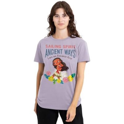 Disney mandarin creative ltd Moana Sailing Spirit dam t-shirt, lavendel, X-Large, Lavendel, XL Disney mandarin creative ltd Moana Sailing Spirit dam t-shirt, lavendel, X-Large, Lavendel, XL