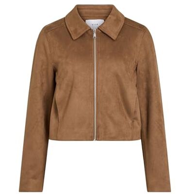 Vila Fake Suede Vimoody jacka L/S-mocka fuskläderjacka, färg: Noos, rostad kokos, numic_36 dam, Rostad kokosnöt, numeric_36 Vila Fake Suede Vimoody jacka L/S-mocka fuskläderjacka, färg: Noos, rostad kokos, numic_36 dam, Rostad kokosnöt, numeric_36