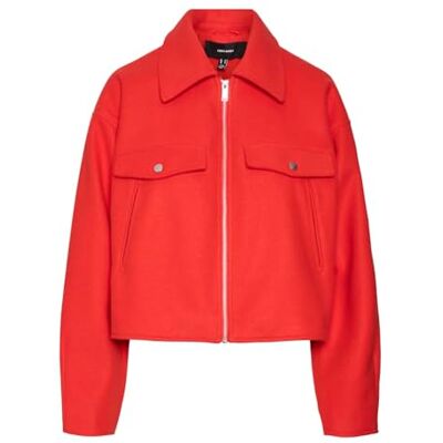 VERO MODA VMFORTUNEFREJ kort jacka GA Boo jacka, Fiery Red, XL, Eldigt röd, XL VERO MODA VMFORTUNEFREJ kort jacka GA Boo jacka, Fiery Red, XL, Eldigt röd, XL