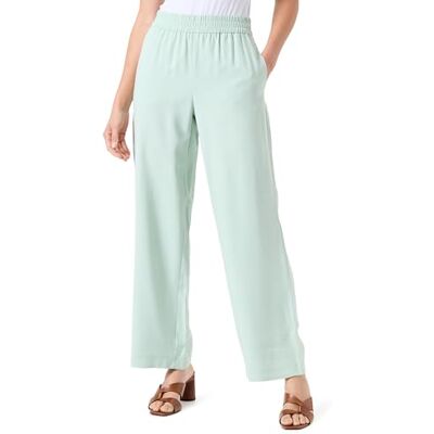 VERO MODA dam Vmcarmen Hw Wide Pull-on Pant Noos slip-on-byxor, Siltgrön, XXL / 30L VERO MODA dam Vmcarmen Hw Wide Pull-on Pant Noos slip-on-byxor, Siltgrön, XXL / 30L