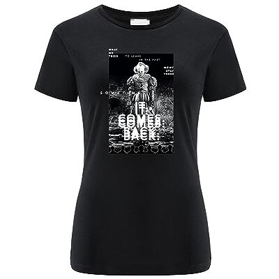 ERT GROUP Warner Bros. It 017, Kortärmad T-shirt dam, 100% bomull, Ensidigt levande tryck, Size L, Black, Sömlös design, Smidigt och elastiskt tyg för vardaglig lätthet ERT GROUP Warner Bros. It 017, Kortärmad T-shirt dam, 100% bomull, Ensidigt levande tryck, Size L, Black, Sömlös design, Smidigt och elastiskt tyg för vardaglig lätthet