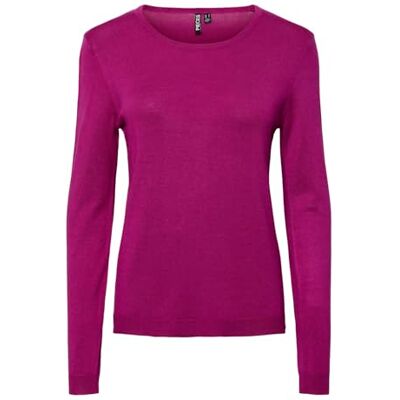 PIECES Pcsonja Ls pullover stickad Noos Bc, Festival fuchsia, XS PIECES Pcsonja Ls pullover stickad Noos Bc, Festival fuchsia, XS