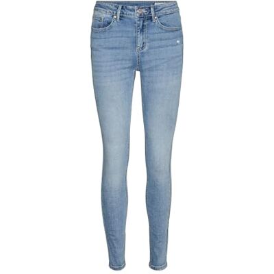 VERO MODA Dam skinny-fit jeans, Ljusblå denim, (XS) W x 32L VERO MODA Dam skinny-fit jeans, Ljusblå denim, (XS) W x 32L