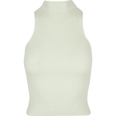 Urban Classics Kvinnors korta ribbstickade turtleneck topp t-shirt, lightmint, XL, Lätt mynta, XL Urban Classics Kvinnors korta ribbstickade turtleneck topp t-shirt, lightmint, XL, Lätt mynta, XL