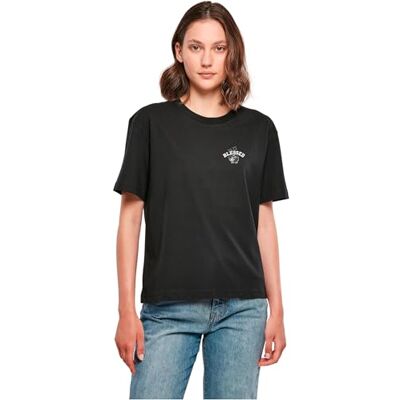 dam-t-shirt, blessed roses tee, avslappnad t-shirt med ryggtryck, 100% bomull, storlekar XS – 5XL, svart, M dam-t-shirt, blessed roses tee, avslappnad t-shirt med ryggtryck, 100% bomull, storlekar XS – 5XL, svart, M