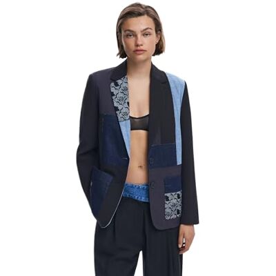 Desigual CHAQ_TEXTURES, 2024 GRÅ BLUE, M, svart, M Desigual CHAQ_TEXTURES, 2024 GRÅ BLUE, M, svart, M
