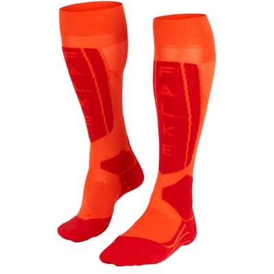 FALKE dam Skidstrumpor SK5 Expert W Kh silke funktionellt garn varm tunn 1 par, Orange Flash 8034 Trend, 39-40 FALKE dam Skidstrumpor SK5 Expert W Kh silke funktionellt garn varm tunn 1 par, Orange Flash 8034 Trend, 39-40