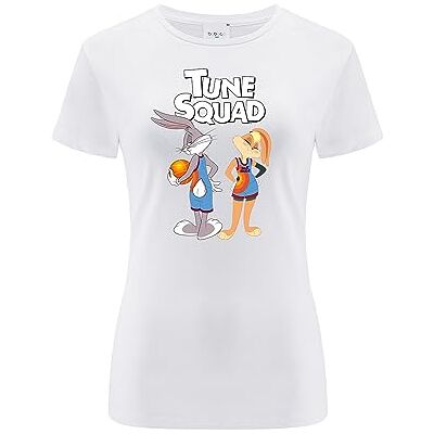 ERT GROUP Warner Bros. Space Jam 2, Space Jam 022, Kortärmad T-shirt dam, 100% bomull, Ensidigt levande tryck, Size XL, White, Sömlös design, Smidigt och elastiskt tyg för vardaglig lätthet ERT GROUP Warner Bros. Space Jam 2, Space Jam 022, Kortärmad T-shirt dam, 100% bomull, Ensidigt levande tryck, Size XL, White, Sömlös design, Smidigt och elastiskt tyg för vardaglig lätthet