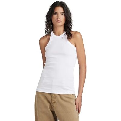 G-STAR RAW Kvinnors Italian Army Ultra Slim Tank Top T-shirt, vit (White D289-110), L, Vit (White D289-110), L G-STAR RAW Kvinnors Italian Army Ultra Slim Tank Top T-shirt, vit (White D289-110), L, Vit (White D289-110), L