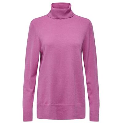 ONLY Onlibi Ls Long Slit Rollneck Cc KNT stickad tröja, Superrosa, XL ONLY Onlibi Ls Long Slit Rollneck Cc KNT stickad tröja, Superrosa, XL