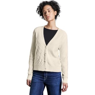 Street One cardigan med struktur, Mjuk beige, 46 Street One cardigan med struktur, Mjuk beige, 46