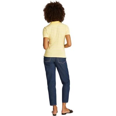 Tommy Hilfiger dam 1985 SLIM PIQUE POLO SS WW0WW43225, gul, M, Gul (Citronella/Ecru Stp), M Tommy Hilfiger dam 1985 SLIM PIQUE POLO SS WW0WW43225, gul, M, Gul (Citronella/Ecru Stp), M