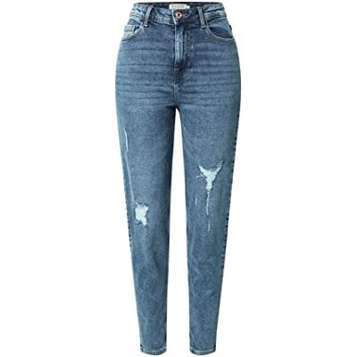 PIECES dam mammajeans PCKESIA HW, Mellanblå denim, XS PIECES dam mammajeans PCKESIA HW, Mellanblå denim, XS