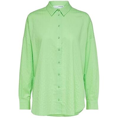 SELECTED FEMME Damer Slflina-sanni Ls skjorta Noos blus, pistaschgrön, 36 SELECTED FEMME Damer Slflina-sanni Ls skjorta Noos blus, pistaschgrön, 36