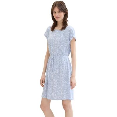 TOM TAILOR Denim damklänning, 36045 – Mid Blue Flower Print, XXL TOM TAILOR Denim damklänning, 36045 – Mid Blue Flower Print, XXL