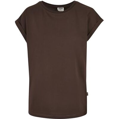Urban Classics Kvinnor med korta ärmar T-shirt, 100% ekologisk bomull, Finns i Olika Levande och Plus Size Färger, Brun (Brown), M Urban Classics Kvinnor med korta ärmar T-shirt, 100% ekologisk bomull, Finns i Olika Levande och Plus Size Färger, Brun (Brown), M