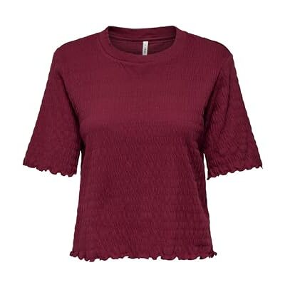 ONLY Onlgaila S/S O-Neck Top Box JRS, Rubinvin, M ONLY Onlgaila S/S O-Neck Top Box JRS, Rubinvin, M