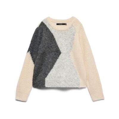 VERO MODA Vmkeisa Ls O-hals tröja, Björk, XL VERO MODA Vmkeisa Ls O-hals tröja, Björk, XL