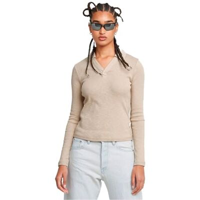 G-STAR RAW Polo slim ls wmn, Beige (Dk Brick D26074-d958-1214), S G-STAR RAW Polo slim ls wmn, Beige (Dk Brick D26074-d958-1214), S