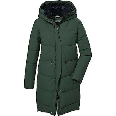 Killtec Kow 16 Wmn Qltd Prk quiltad parka/parkas i dunlook med huva Killtec Kow 16 Wmn Qltd Prk quiltad parka/parkas i dunlook med huva